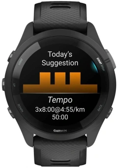 Смарт-часы Garmin Forerunner 265 1.3" AMOLED корп.черный рем.черный (010-02810-10) - купить недорого с доставкой в интернет-магазине