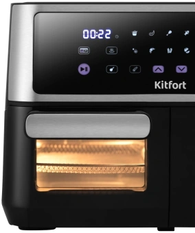 Аэрогриль Kitfort КТ-2256 2850Вт черный/серебристый - купить недорого с доставкой в интернет-магазине