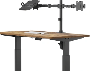 Кронштейн для монитора/ноутбука Cactus CS-VM-LH24-BL черный 17"-35" макс.20кг настольный поворот и наклон - купить недорого с доставкой в интернет-магазине