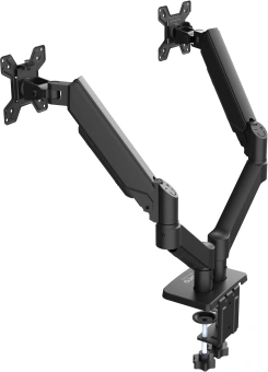 Кронштейн для мониторов ЖК Buro BU-M12 черный 17"-32" макс.10кг крепление к столешнице поворот и наклон - купить недорого с доставкой в интернет-магазине