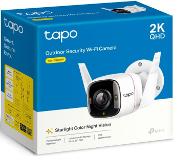 Камера видеонаблюдения IP TP-Link Tapo C320WS Wi-Fi 3.18-3.18мм цв. корп.:белый - купить недорого с доставкой в интернет-магазине