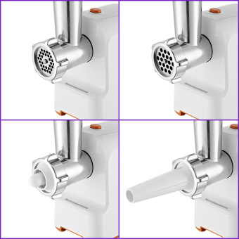 Мясорубка Kitfort КТ-2113-1 1000Вт белый/оранжевый - купить недорого с доставкой в интернет-магазине