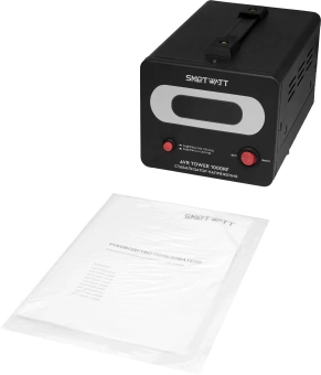 Стабилизатор напряжения Smartwatt AVR Tower 1000RF 1000ВА черный - купить недорого с доставкой в интернет-магазине