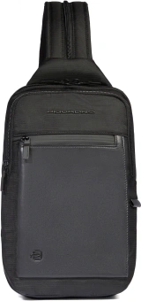 Рюкзак слинг мужской Piquadro Orion CA6625S136/N черный ткань/натур.кожа - купить недорого с доставкой в интернет-магазине