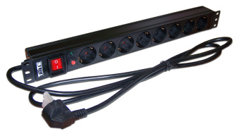 Блок распределения питания Lanmaster TWT-PDU19-16A8P-3.0 гор.размещ. 8xSchuko базовые 16A Schuko 3м - купить недорого с доставкой в интернет-магазине