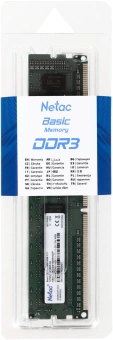 Память DDR3 4GB 1600MHz Netac NTBSD3P16SP-04 Basic RTL PC3-12800 CL11 DIMM 240-pin 1.5В dual rank Ret - купить недорого с доставкой в интернет-магазине