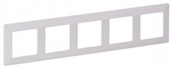 Рамка Legrand Valena Life 754005 накладная 5x горизонтальный монтаж пластик белый - купить недорого с доставкой в интернет-магазине