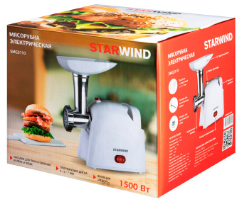Мясорубка Starwind SMG3110 1500Вт белый - купить недорого с доставкой в интернет-магазине