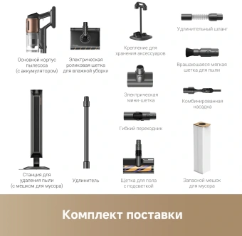 Пылесос моющий Dreame Z-Series Z20 AquaCycle Station 715Вт черный - купить недорого с доставкой в интернет-магазине