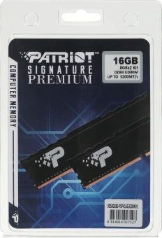 Память DDR4 2x8GB 3200MHz Patriot PSP416G3200KH1 Signature RTL PC4-25600 CL22 DIMM 288-pin 1.2В kit с радиатором Ret - купить недорого с доставкой в интернет-магазине