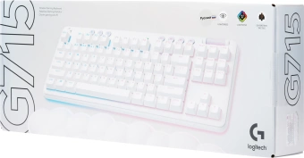 Клавиатура Logitech G715 TKL механическая белый USB беспроводная BT/Radio Multimedia for gamer LED (подставка для запястий) (920-010464) - купить недорого с доставкой в интернет-магазине