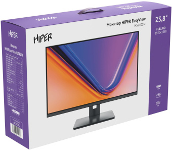 Монитор Hiper 23.8" EasyView HS2401M черный IPS LED 5ms 16:9 HDMI M/M матовая 250cd 178гр/178гр 1920x1080 75Hz FreeSync VGA DP FHD 3.5кг - купить недорого с доставкой в интернет-магазине
