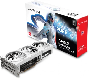 Видеокарта Sapphire PCI-E 5.0 11348-02-20G PURE AMD RADEON RX 9070 XT GAMING OC 16GB DUAL AMD Radeon RX 9070XT 16Gb 256bit GDDR6 2460/20000 HDMIx2 DPx2 HDCP Ret - купить недорого с доставкой в интернет-магазине