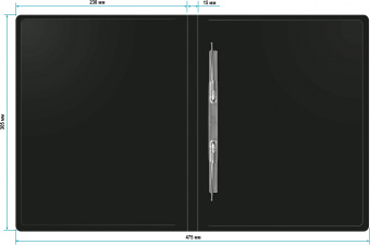 Папка метал.пруж.скоросш. Бюрократ -PZ05PBLCK A4 пластик 0.5мм торц.наклейка черный - купить недорого с доставкой в интернет-магазине