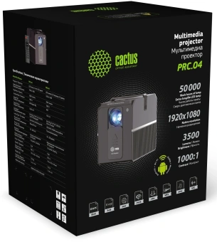 Проектор Cactus CS-PRC.04B.Full HD-A LCD 3500Lm LS 240Lm ANSI (1920x1080) 1000:1 ресурс лампы:50000часов 1xUSB typeA 1xHDMI 1.35кг - купить недорого с доставкой в интернет-магазине