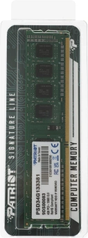 Память DDR3 4GB 1333MHz Patriot PSD34G133381 RTL PC3-10600 CL9 DIMM 240-pin 1.5В single rank Ret - купить недорого с доставкой в интернет-магазине