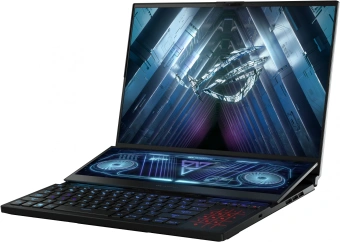 Ноутбук Asus ROG Zephyrus Duo 16 GX650PY-NM083W Ryzen 9 7945HX 32Gb SSD2Tb NVIDIA GeForce RTX4090 16Gb 16" IPS WQXGA (2560x1600) Windows 11 Home black WiFi BT Cam (90NR0BI1-M004V0) - купить недорого с доставкой в интернет-магазине