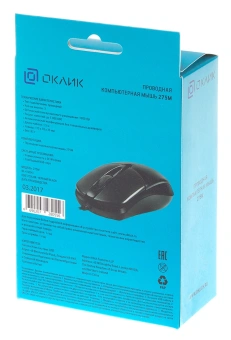 Мышь Оклик 275M черный оптическая 1200dpi USB 3but (412841) - купить недорого с доставкой в интернет-магазине