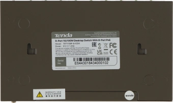 Коммутатор Tenda TEF1109P-8-63W 9x100Мбит/с 8PoE 58W неуправляемый - купить недорого с доставкой в интернет-магазине