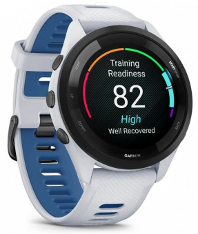 Смарт-часы Garmin Forerunner 265 33мм 1.3" AMOLED корп.черный/белый силикон рем.белый (010-02810-11) - купить недорого с доставкой в интернет-магазине