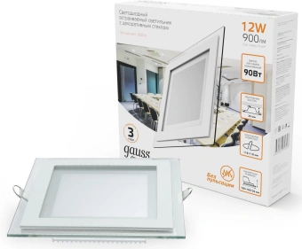 Светильник Gauss 948111112 3000K цв.св.:белый теплый белый - купить недорого с доставкой в интернет-магазине