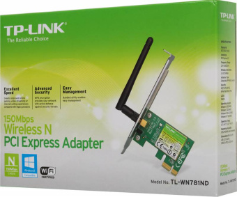 Сетевой адаптер Wi-Fi TP-Link TL-WN781ND N150 PCI Express (ант.внеш.съем) 1ант. - купить недорого с доставкой в интернет-магазине