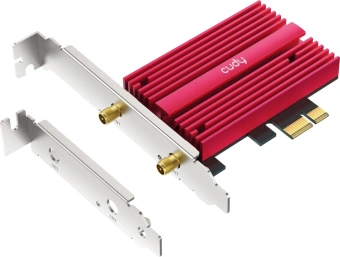 Сетевая карта Wi-Fi + Bluetooth Cudy WE9300S BE9300 PCI Express x1 (ант.внеш.съем) 2ант. - купить недорого с доставкой в интернет-магазине