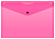 Конверт на кнопке Бюрократ Double Neon DNEPK803A4PINK A4 гориз. пластик 0.15мм розовый