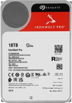 Жесткий диск Seagate SATA-III 18TB ST18000NE000 NAS Ironwolf Pro 512E (7200rpm) 256Mb 3.5" - купить недорого с доставкой в интернет-магазине