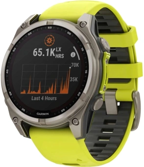 Смарт-часы Garmin Fenix 8 Solar 47мм 1.3" MIP корп.серебристый рем.желтый (010-02906-21) - купить недорого с доставкой в интернет-магазине