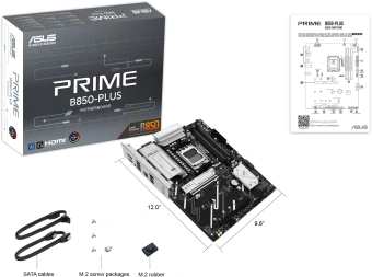 Материнская плата Asus PRIME B850-PLUS SocketAM5 AMD B850 4xDDR5 ATX AC`97 8ch(7.1) 2.5Gg RAID+HDMI+DP - купить недорого с доставкой в интернет-магазине