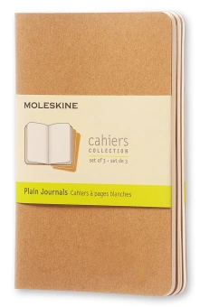 Блокнот Moleskine CAHIER JOURNAL QP413 Pocket 90x140мм обложка картон 64стр. нелинованный бежевый (3шт) - купить недорого с доставкой в интернет-магазине
