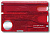 Швейцарская карта Victorinox SwissCard Nailcare (0.7240.T) красный полупрозрачный коробка подарочная