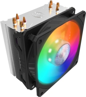 Устройство охлаждения(кулер) Cooler Master Hyper 212 ARGB ARGB Soc-AM5/AM4/1200/1700/1851 серебристый/черный 4-pin 9-31dB Al+Cu 150W 465gr Ret (RR-2V2L-18PA-R1) - купить недорого с доставкой в интернет-магазине