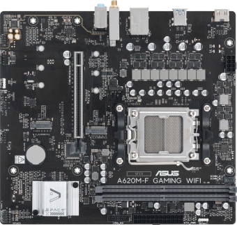 Материнская плата Asus A620M-F GAMING WIFI Socket AM5 AMD A620 2xDDR5 mATX AC`97 8ch(7.1) 2.5Gg RAID+HDMI - купить недорого с доставкой в интернет-магазине