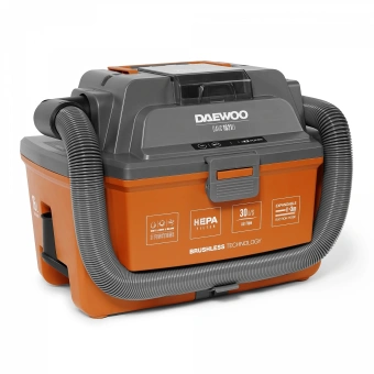 Строительный пылесос Daewoo DAVC 1621Li SET 200Вт (уборка: сухая/сбор воды/выдув) оранжевый - купить недорого с доставкой в интернет-магазине