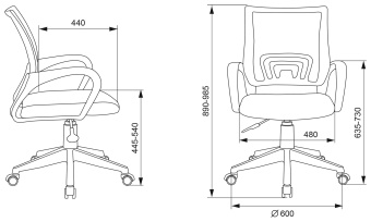 Кресло Бюрократ CH-W695NLT салатовый TW-03A TW-18 сетка/ткань крестов. пластик пластик белый - купить недорого с доставкой в интернет-магазине