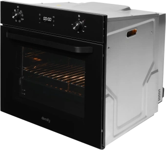 Духовой шкаф Электрический Domfy DM6642EO BG стекло черное - купить недорого с доставкой в интернет-магазине