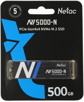 Накопитель SSD Netac PCIe 4.0 x4 500GB NT01NV5000N-500-E4X NV5000-N M.2 2280 - купить недорого с доставкой в интернет-магазине
