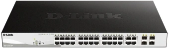 Коммутатор D-Link DGS-1210-28P/FL2A 24x1Гбит/с 4xКомбо(1000BASE-T/SFP) 24PoE+ 193W управляемый - купить недорого с доставкой в интернет-магазине