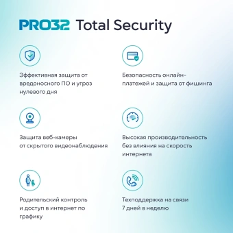 Программное Обеспечение PRO32 Total Security на 1г на 1 устройство (PRO32-PTS-NS(3CARD)-1-1) - купить недорого с доставкой в интернет-магазине