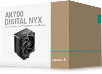 Устройство охлаждения(кулер) Deepcool AK700 Digital NYX Soc-AM5/AM4/1200/1700/1851 черный 4-pin 21-36dB Al+Cu LCD 280W 1252gr Ret (R-AK700-BKNNMN-GJD-1) - купить недорого с доставкой в интернет-магазине