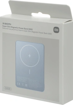 Мобильный аккумулятор Xiaomi Super Slim Magnetic 5000mAh QC3.0/PD3.0 22.5W 3A USB-C беспров.зар. голубой (BHR08POGL) - купить недорого с доставкой в интернет-магазине