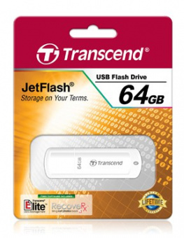 Флеш Диск Transcend 64Gb Jetflash 370 TS64GJF370 USB2.0 белый - купить недорого с доставкой в интернет-магазине
