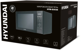Микроволновая Печь Hyundai HYM-D3038 23л. 900Вт черный - купить недорого с доставкой в интернет-магазине