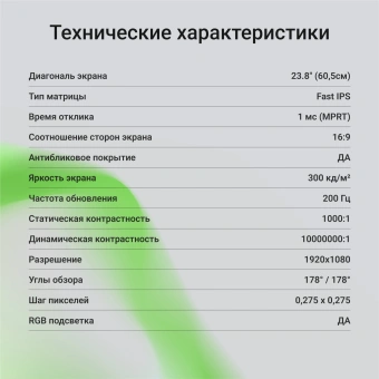 Монитор Digma 23.8" Overdrive 24P410F сиреневый IPS LED 1ms 16:9 HDMI матовая 300cd 178гр/178гр 1920x1080 200Hz G-Sync FreeSync DP FHD USB 2.8кг - купить недорого с доставкой в интернет-магазине