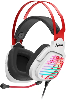 Наушники с микрофоном A4Tech Bloody G560 белый/красный 2м мониторные оголовье (G560 NARAKA) - купить недорого с доставкой в интернет-магазине