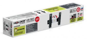 Кронштейн для телевизора Holder LCD-T2611 черный 22"-47" макс.30кг настенный наклон - купить недорого с доставкой в интернет-магазине