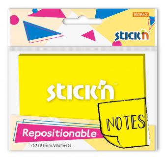Блок самоклеящийся бумажный Stick`n 27074 76x101мм 80лист. 70г/м2 желтый неон 1цв.в упак. - купить недорого с доставкой в интернет-магазине