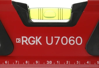 Уровень RGK U7060 пузырьковый 3глаз. магнит. красный - купить недорого с доставкой в интернет-магазине